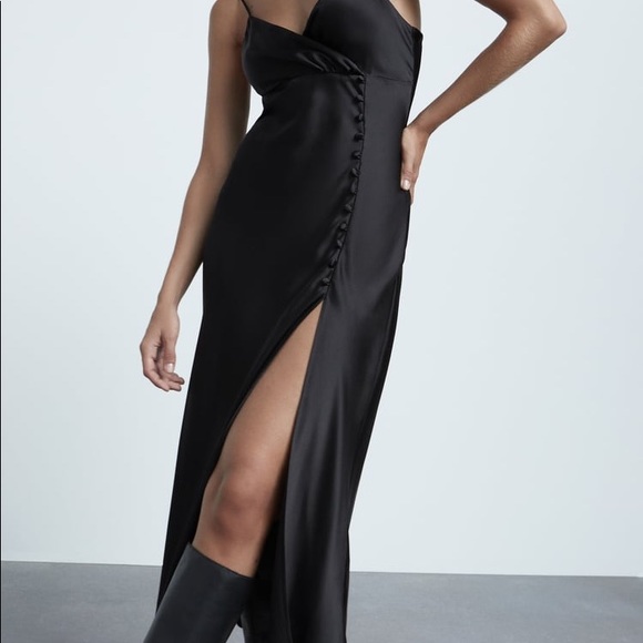 Satin Lingerie Style Dress - Zara - Picture 3 of 4